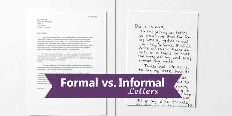 Comparison between formal and informal letters