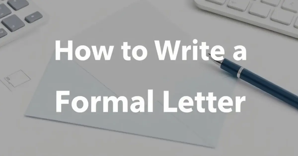 How to Write a Formal Letter – Easy Step-by-Step Guide