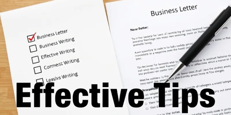 Checklist with tips for writing an effective business letter.