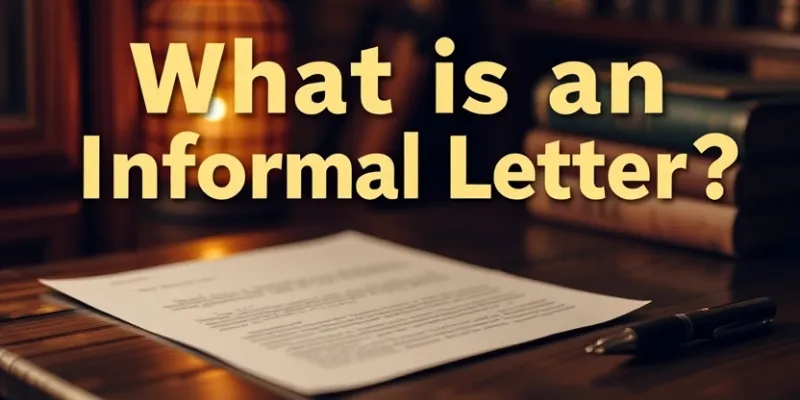 Image of a handwritten letter on a wooden desk with a pen, showcasing the keyword 'What is an Informal Letter?.