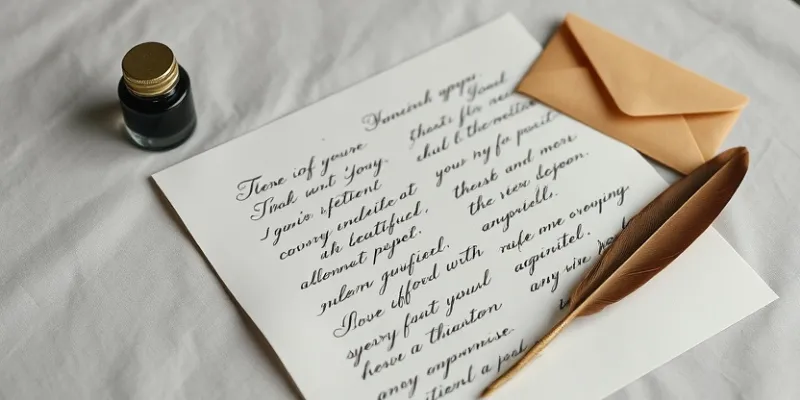 An open letter with a quill, symbolizing the art of letter writing and its timeless value.