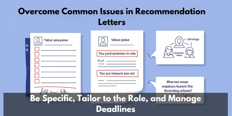 common problems solutions recommendation letters Common problems in recommendation letters like vague praise, lack of tailoring to the role, and tight deadlines, with suggested solutions.