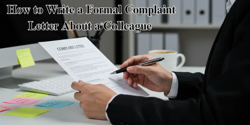 formal complaint letter colleague guide How to write a formal complaint letter about a colleague - Professional guide for workplace issues