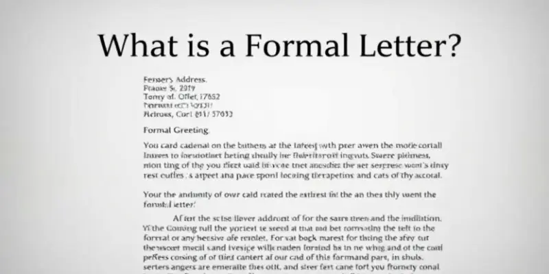 Example of what is a formal letter with a clear structure and professional layout.