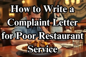 Simple Steps to Write a Complaint Letter for Restaurant Issues