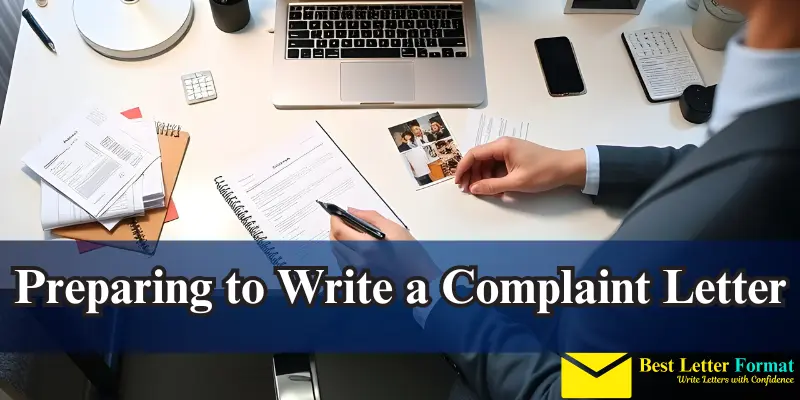 How to prepare a complaint letter: Collecting information, identifying recipients, and setting clear objectives.