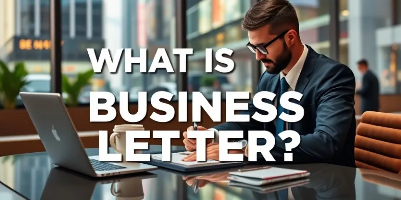 A business professional writing a business letter in an office.